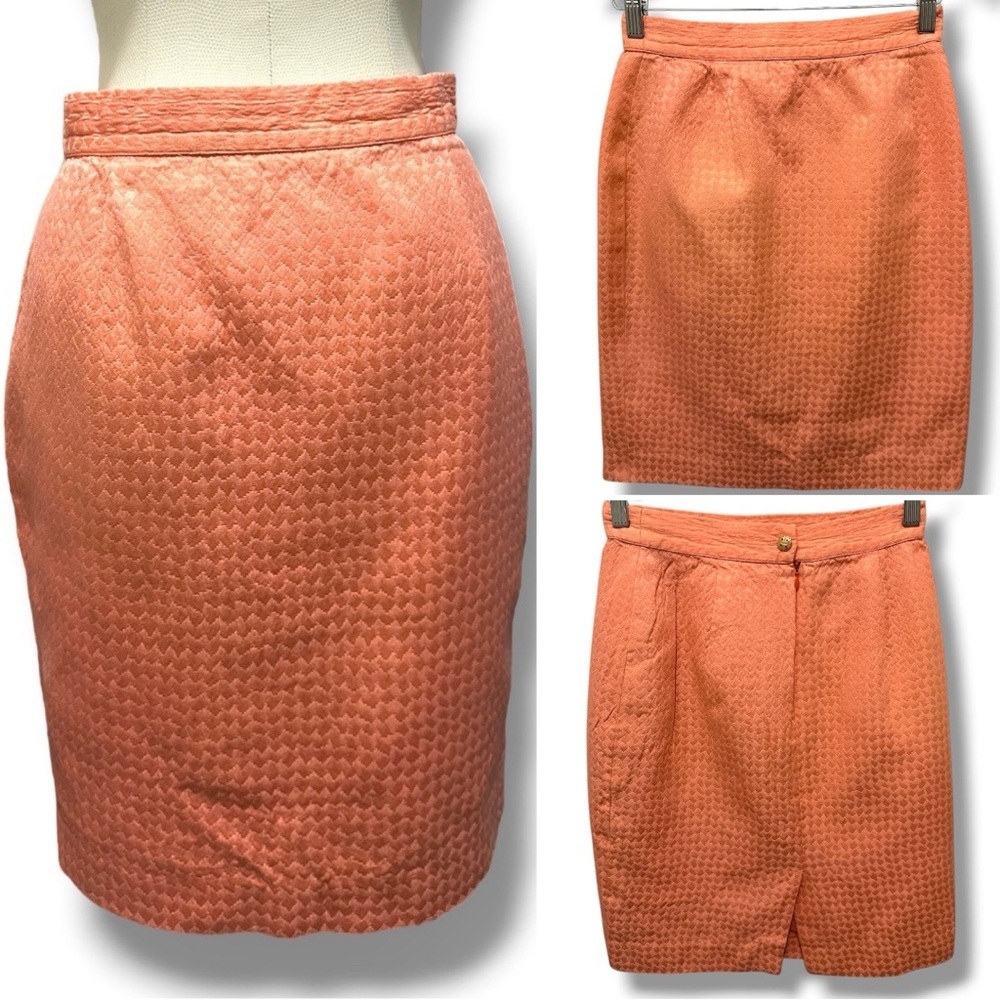 399 LUCA LUCA | EUC Italy Vintage Jacquard High-Waisted Pencil Skirt (Size 6)